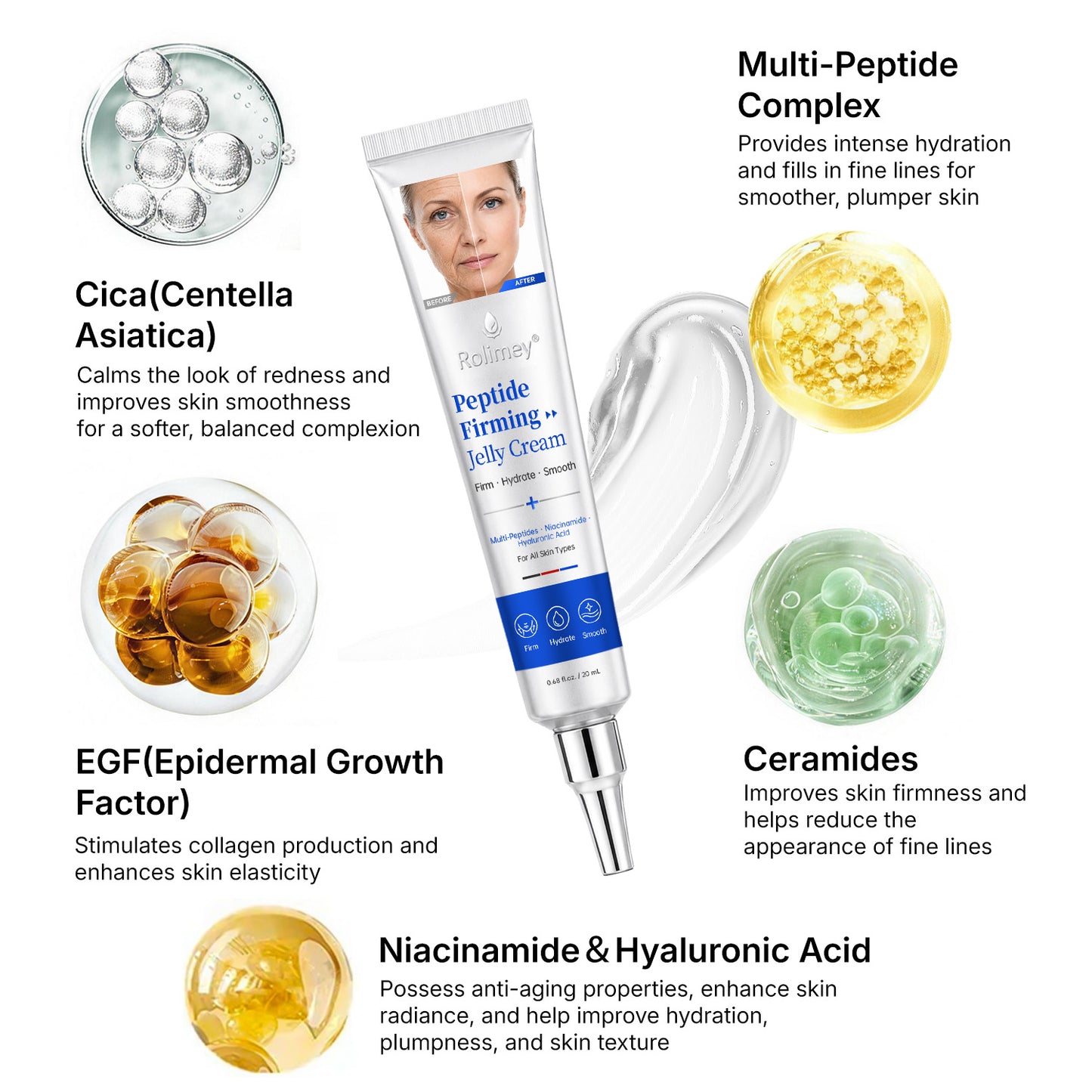 🔥Rolimey® Peptide Firming Jelly Cream—💕Visibly Firm · Hydrate · Smooth Crepey-Looking Skin</strong>