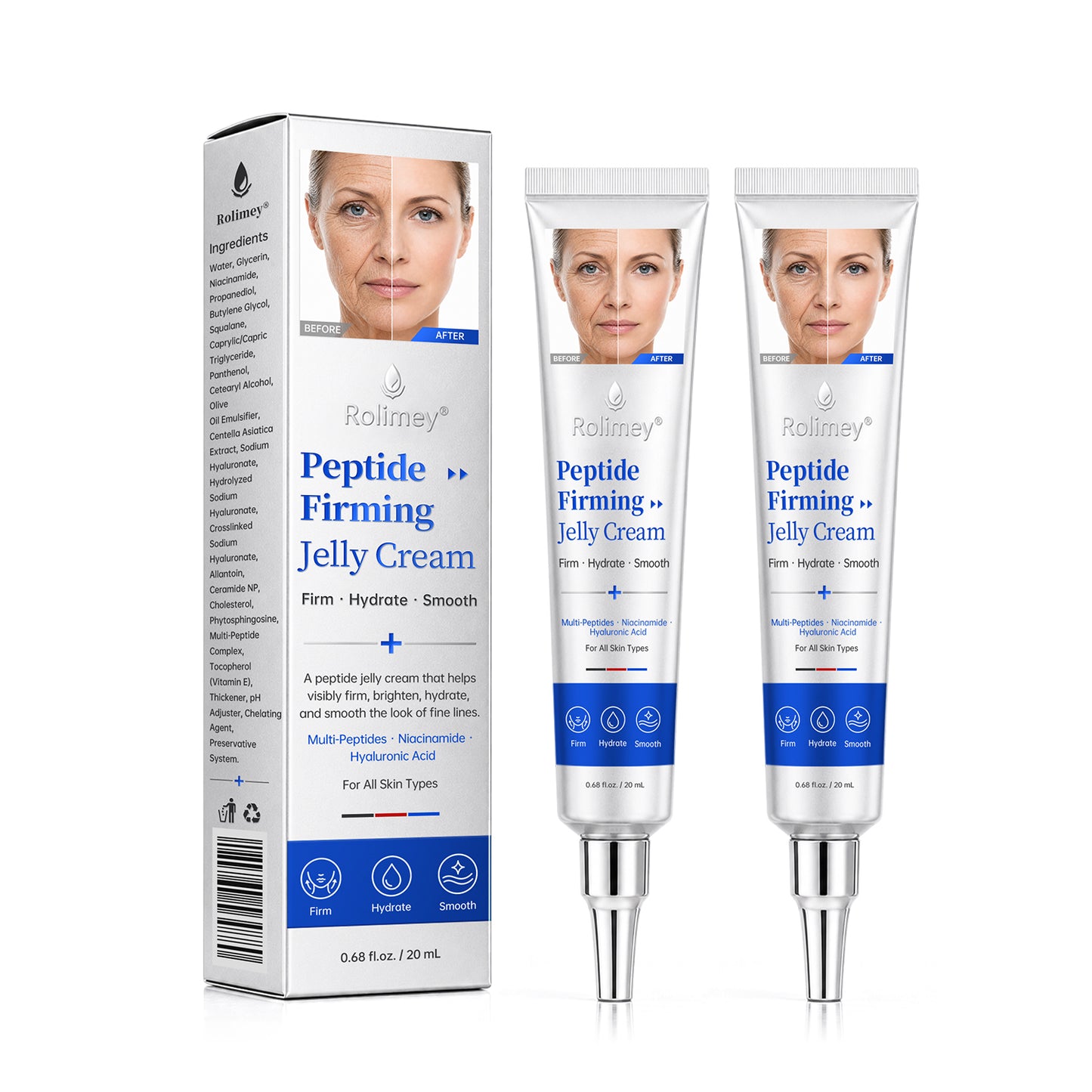 🔥Rolimey® Peptide Firming Jelly Cream—💕Visibly Firm · Hydrate · Smooth Crepey-Looking Skin</strong>